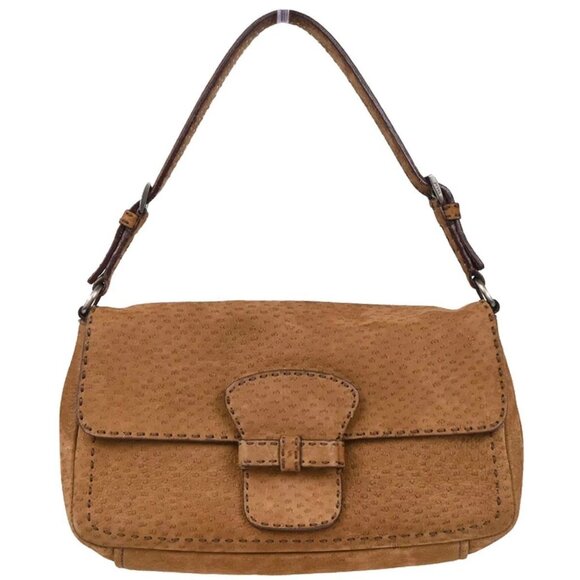 Prada Brown Suede Handbag - Picture 1 of 10